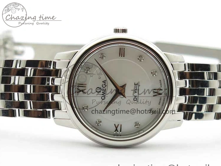0425 De Ville Prestige Quartz 27.4 mm SS ZF 1:1 Best Edition White Dial on SS Bracelet Jap Quartz Practical 7905